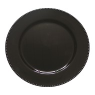 Sousplat 33cm Bubbles Preto